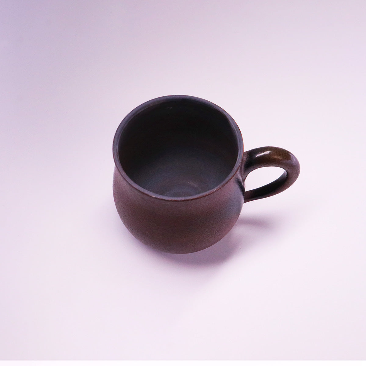 Pure handmade Chinese Rongchang ceramics Belle Cup with round shape and handle